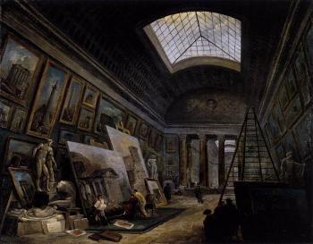 Hubert Robert : Imaginary View of the Grande Galerie in the Louvre